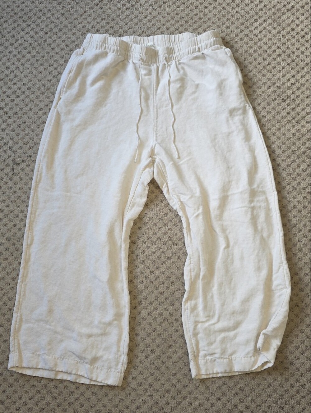 H&M Linen Viscose Blend High Rise Wide Leg Pants